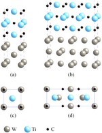 First-principles study of W-TiC interface cohesion